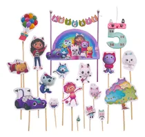 Comprar Adorno Torta Topper Casa D Muñecas De Gabby Nomb\u002Fn° Vela X19 Violeta La Casa De Muñecas De Gabby