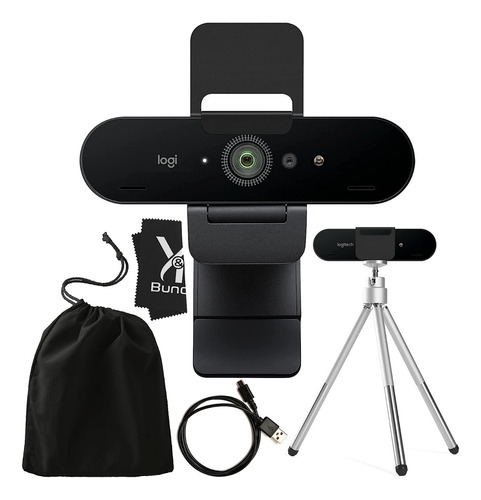 Cámara Logitech Webcam Brio Ultra 4k + Tripode