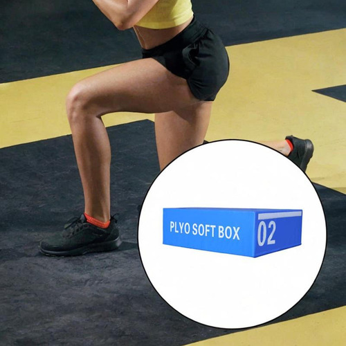 Caja De Salto Pliométrica Para Saltar, Azul 30cm Alto