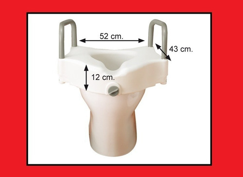 Elevador De Inodoro Adaptable Sobre Inodoro C/manija