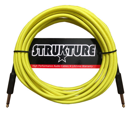 Cable Inst Textil Amarillo 5.07 Mt 1/4-1/4 Strukture Sc186ny