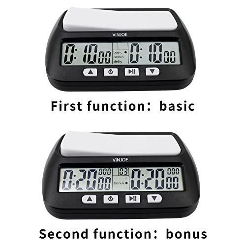 Vinjoe Reloj De Ajedrez Digital Chess Timer Xm2fn