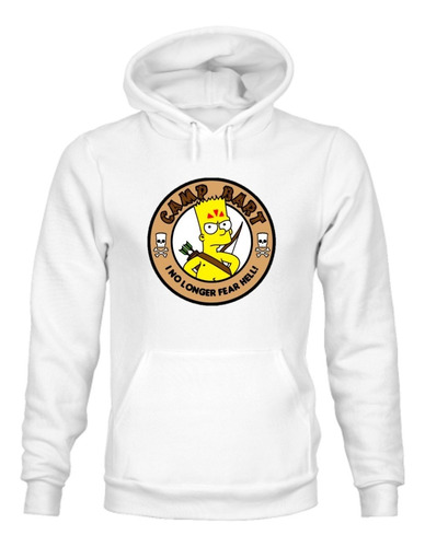 Buzo  Bart Simpson Logo   Saco Capota Deportivo 