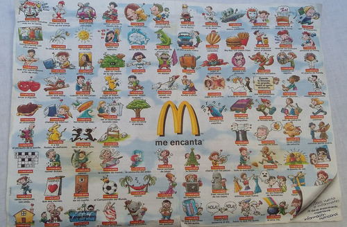 Mantel Individual Papel Mac Donalds Retro