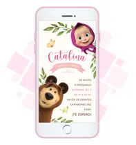 Comprar Invitación Digital Imagen - Masha Y El Oso (modelo 2) Masha Y El Oso - Modelo 2