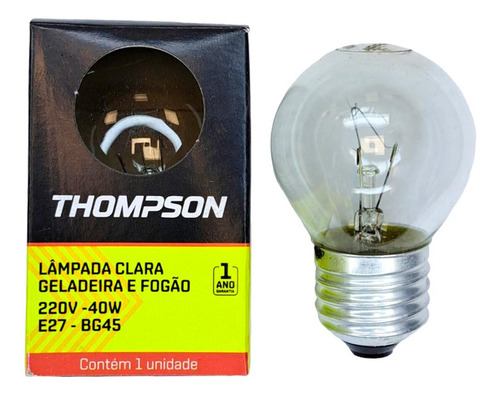 Lampada Para Geladeira/fogao/lustre Thompson 40wx220v. Clara