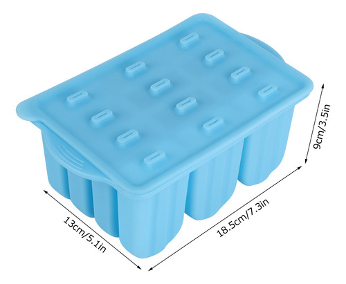 Molde Para Barra De Helado Azul Con 12 Cubos De Hielo