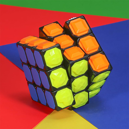Willking Cubo Mágico 3x3x3 Para Ciegos 3d En Relieve Brail.