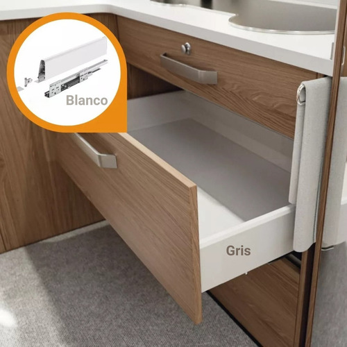 Kit Corredera Oculta C/suave C/lateral Metal 350 Mm| Ducasse