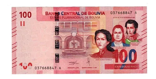 Bolivia Billete 100 Bolivianos 037668847 A bolivia-billete-100-bolivianos-037668847-a