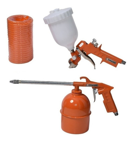 Imagen 2 de 7 de Compresor De Aire 50l Lusqtoff + Kit 3 Piezas + Acoples