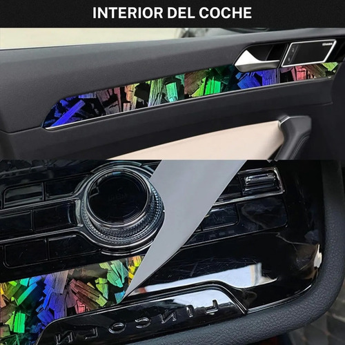 ` Vinil Fibra Carbon Glossy Wrap Automotriz Envoltura