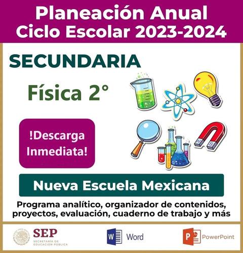 Programa Analítico Física 2° Secundaria 2024 - 2025