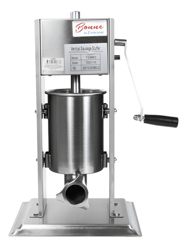 Embutidor 3lts Para Carne Bonne Acción Manual Vertical Acero