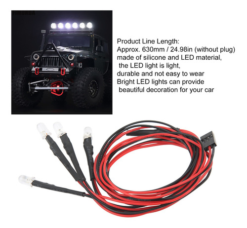 Luz Led Rc, 5 Unidades, Cabezales Modificados Para Coche, 4