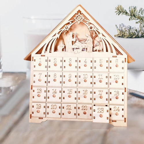 Juguete De Calendario De De Adviento De Navidad De Madera