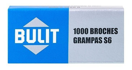 Imagen 1 de 5 de Broches - Grampas Bulit Standard S6 6mm Por 1.000 Unidades