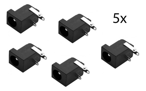 5 X Conector Jack P4 Fêmea Para Fontes C/plug P4 2.1mm