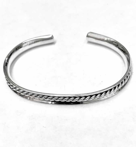 Brazalete Unisex De Plata .925 Con Tejido A Mano