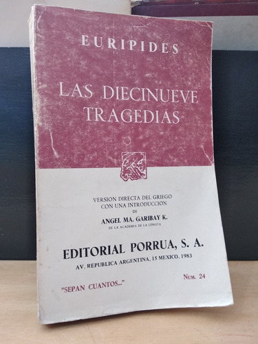 Las Diecinueve Tragedias Euripides 