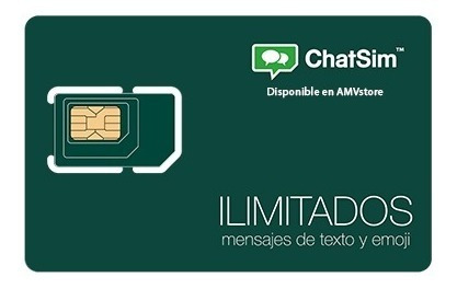 Tarjeta Chat Sim Whatsapp Y Mucho Mas Ilimitado Mundial Amv