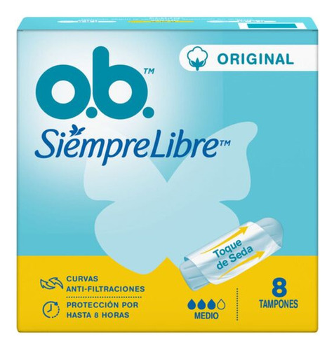 Tampon Ob Original Medio    Caja X 8 - Und a $1075