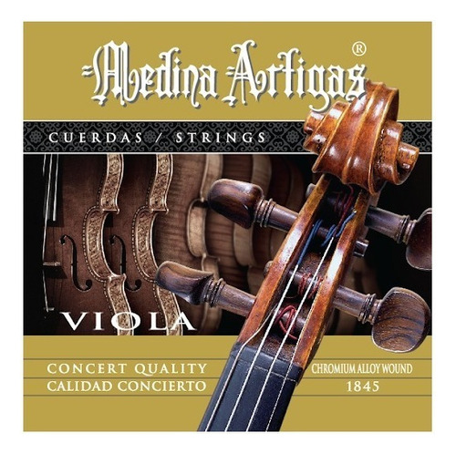 Encordado Para Viola Medina Artigas Medium Cromo 1845