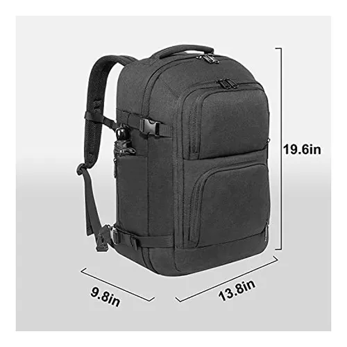 Mochila De Viaje Para Laptop De 40 Lt Unisex- Negro