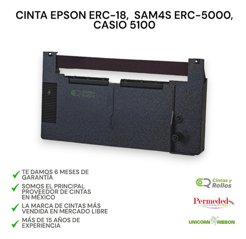 Cinta Para Casio 4100, Erc-18, Sam4s Er-5100 Marca Unicorn