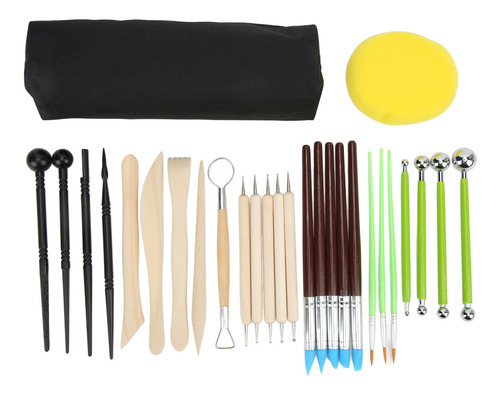 Cuchillo Para Tallar Clay Tools, 28 Piezas, Brocha