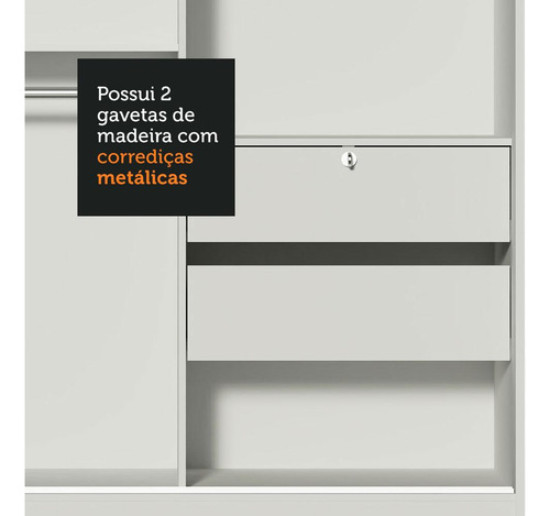 Armario corredizo blanco de 2 puertas Max Madesa