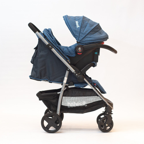 Cochecito Travel System Con Manillar Rebatible Azul