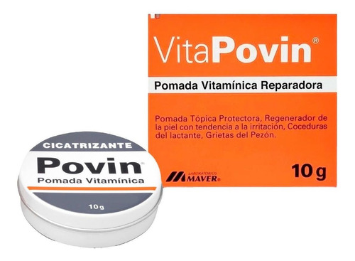 Povin Pomada Vitamínica Reparadora Para Bebés 10 Gr
