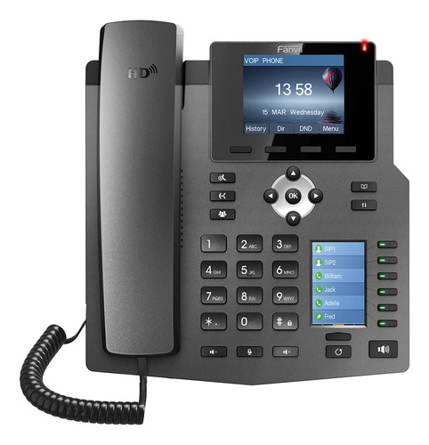 Fanvil Telefone X4g Ip 4 Linhas Empresarial (poe) Gigabit