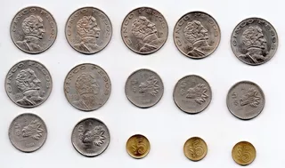 Coleccion Monedas Cinco Peso 1971 Al 1987 Nuevas A1