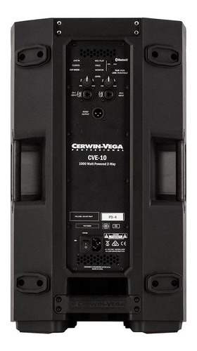 Imagen 4 de 4 de Bocina Cerwin Vega CVE-10 con bluetooth negra 100V-110V/240V