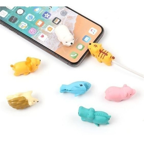 Imagen 2 de 7 de Lote 10 Protectores Cable Bite Lighting Tipo C Micro Usb