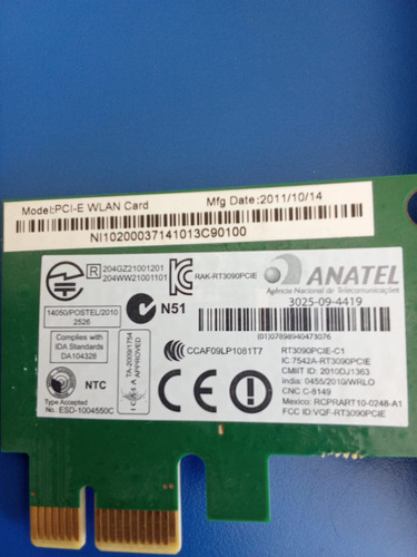 Tarjeta Adaptador Wifi Pci Express A 150 Mbps (Usado)