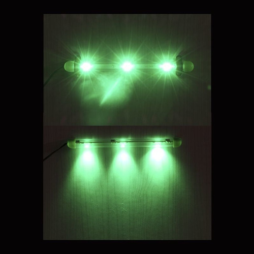 Imagem 1 de 1 de Barra Tubular Led Neon Tubo 3 Pontos De Luz Verde 16cm