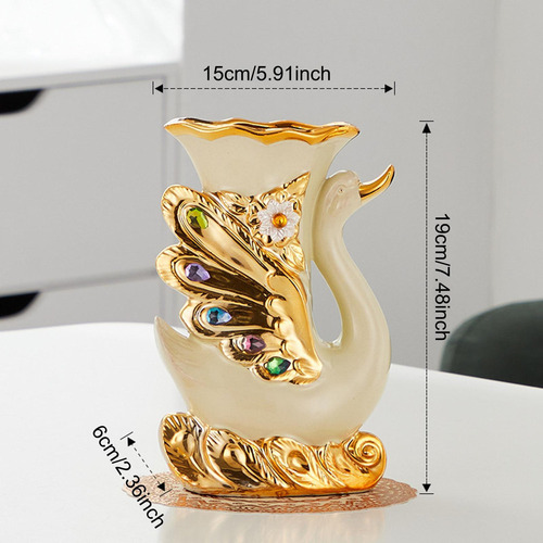 Li Vaso De Flores Vaso De Cisne Vaso De Mesa Vaso De Para