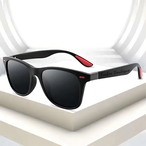 Lentes De Sol Deportivas Polarizadas Anti-uv De Moda Hombre Color De La Lente Gris Color De La Varilla Negro Color Del