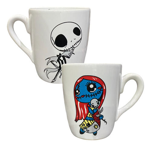 Combo Tazas Parejita Jack Y Sally | El Extraño Mundo De Jack