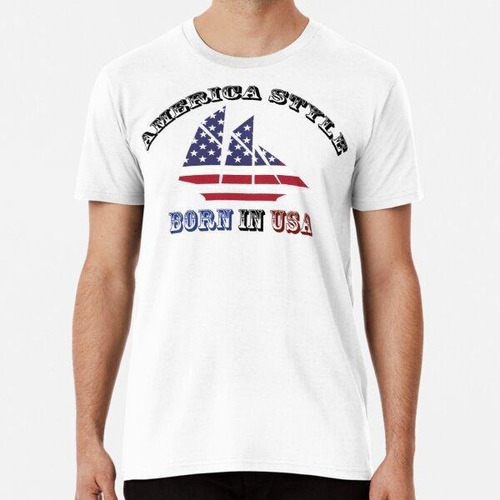 Remera Camiseta Clásica Estilo Americano Nacido En Ee. Uu. A