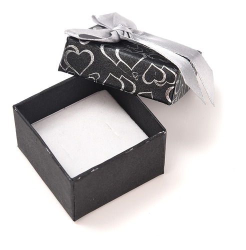 Imagen 4 de 7 de Caja Estuche Para Anillo 4x4cm Corazones Docena Por Mayor