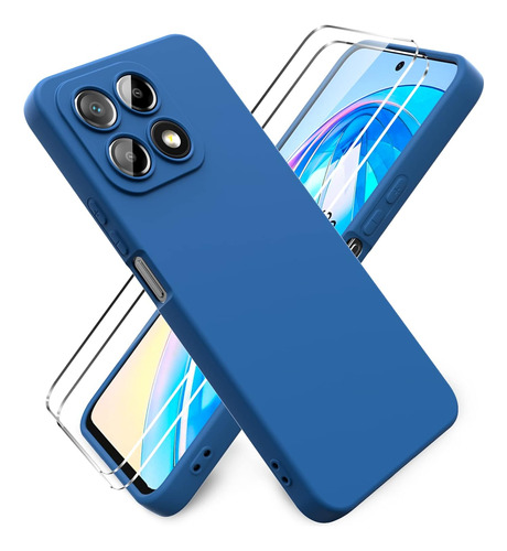 Funda Silicona Tpu Suave Para Huawei Honor X8a + 2 Mica