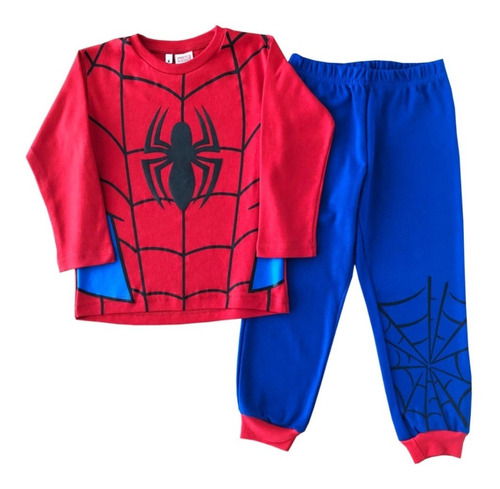 Pijama Manga Larga Disfraz Hombre Araña Marvel Spiderman