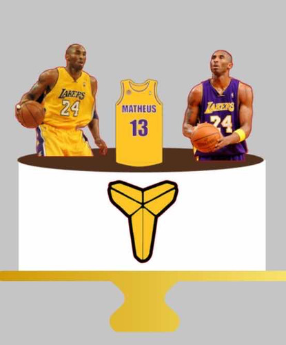 Arquivo De Corte Lakers Koby Bryant Topo De Bolo Topper