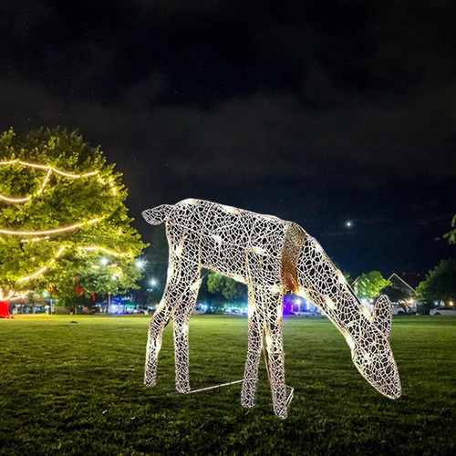 2 Piezas De Luces Navideñas De Renos Para Senderos,