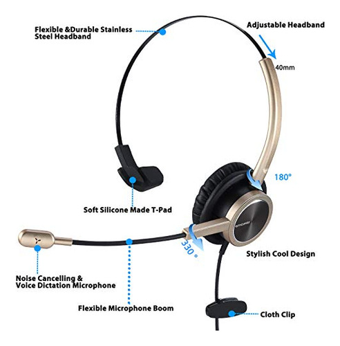 Auriculares Emaiker Usb Tipo C Con Micrófono, Usb C De Un So