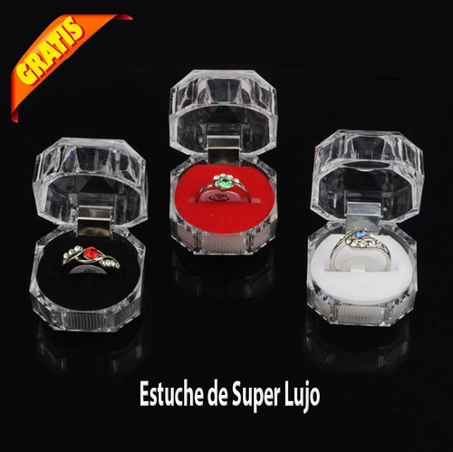 Imagen 7 de 10 de Anillos Compromiso Oro 18k Corazón Amor Regalo Mujer Pareja